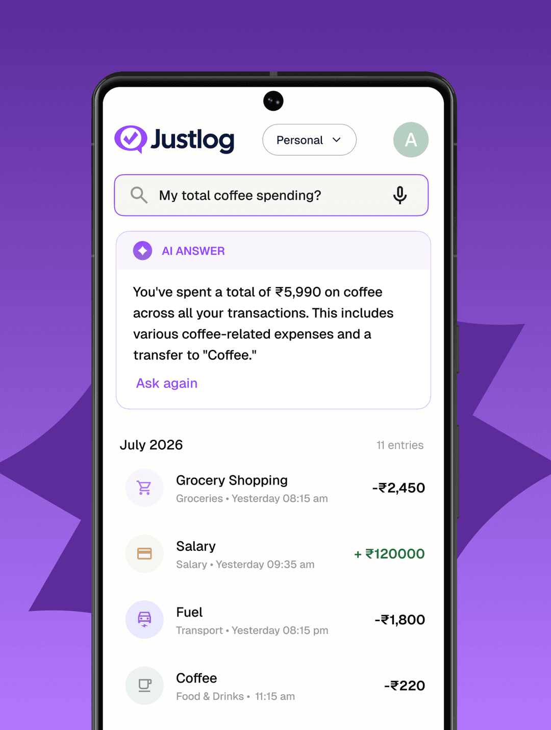Justlog AI Search